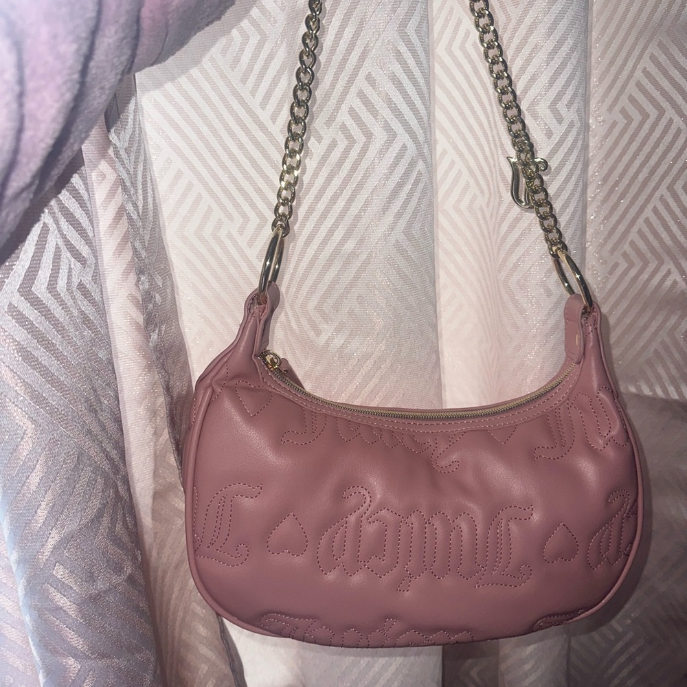 Juicy Couture Pink Slouchy Shoulder Bag with Chain Strap
